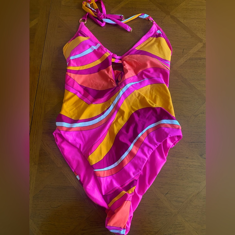Trina Turk NWT Vivid Vista Maillot Swimsuit One Piece Size 6 STUNNING - Picture 9 of 10